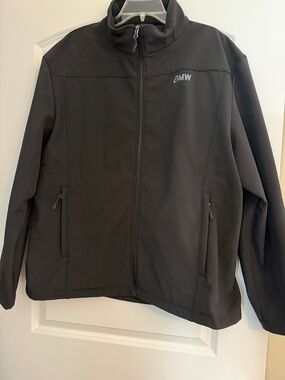 BMW Men's Black Performance Softshell Jacket with Full Zip